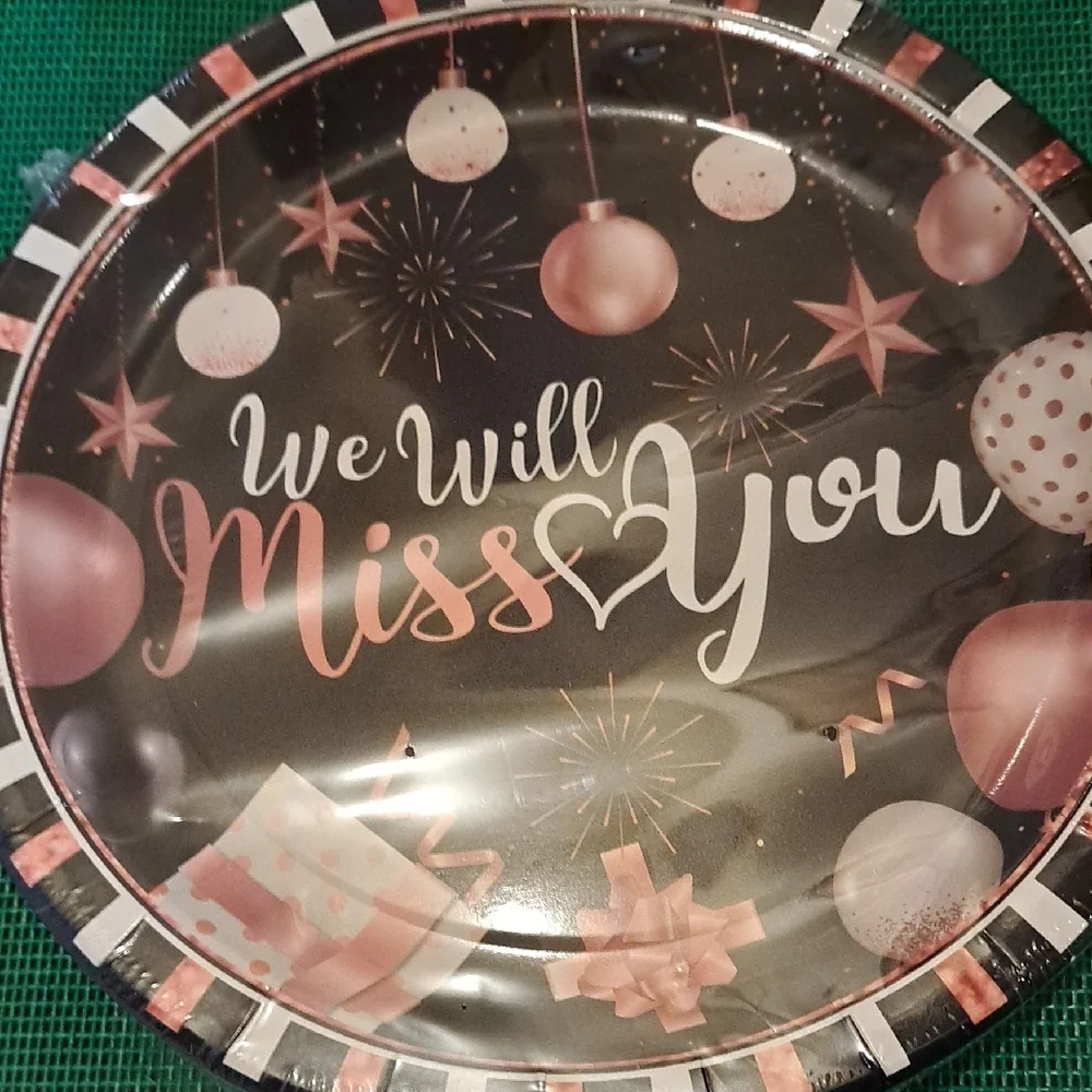 Black and Pink Disposable Tableware Party Set